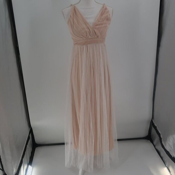 Awesome Jade Celeste Evening Dress in Nude Pink Size Small - Picture 1 of 8